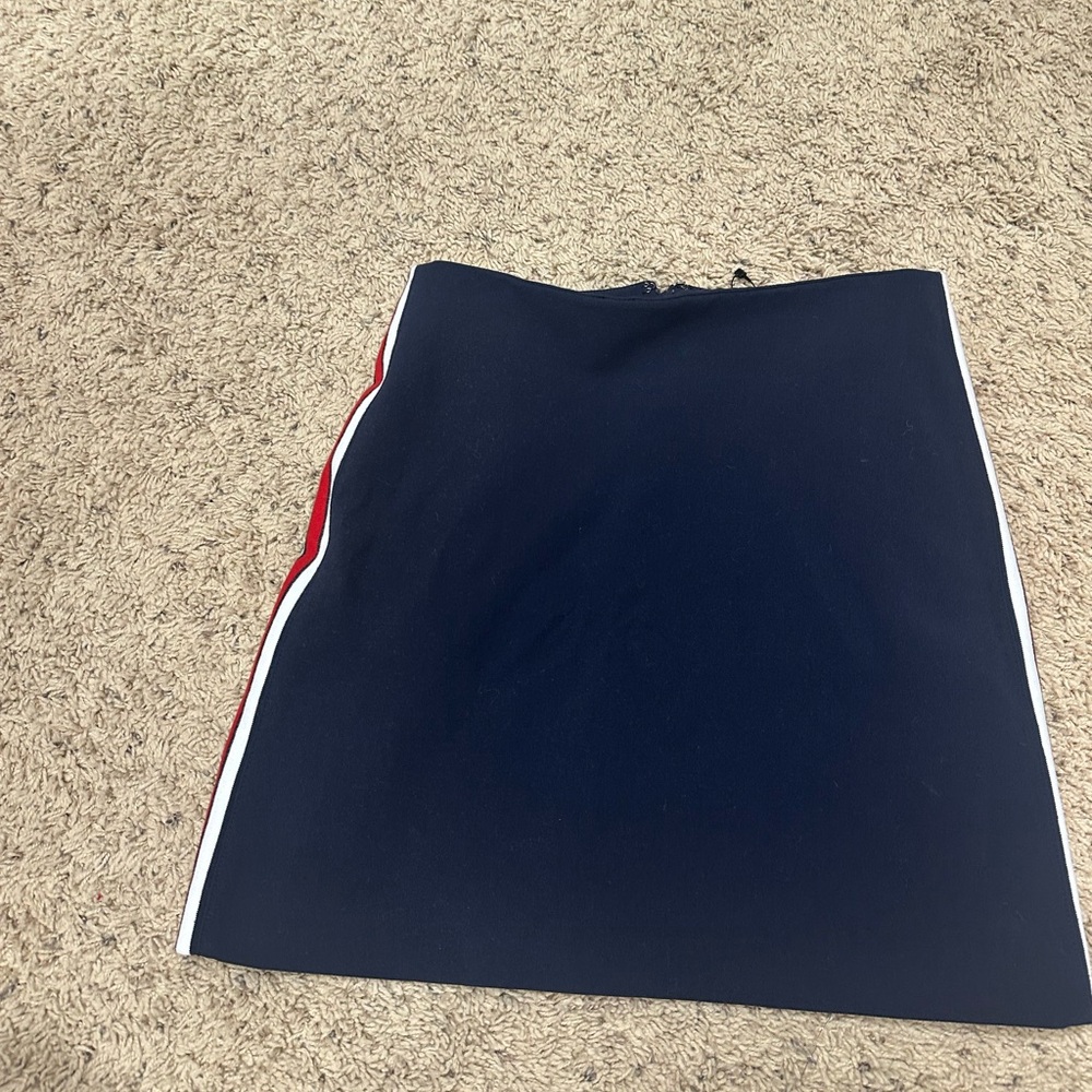 Banana Republic Blue Skirt with Red and White Stripes 0 PETITE